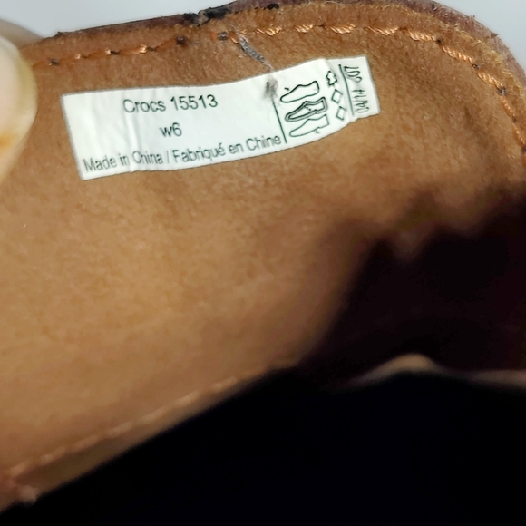 Crocs Cobbler Leather Buckle Clog Mules Brown Slip On Women's Shoes Size 6 - Picture 9 of 9